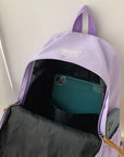 Dark Slate Gray FASHION Polyester Backpack Sentient Beauty Fashions Bag