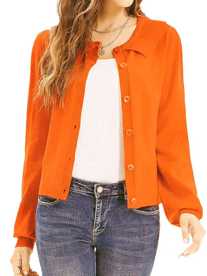 Collared Long Sleeve Button Down Cardigan