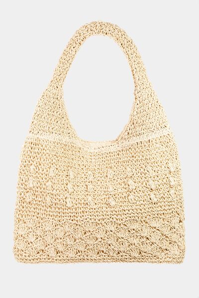 Fame Straw Braided Tote Bag