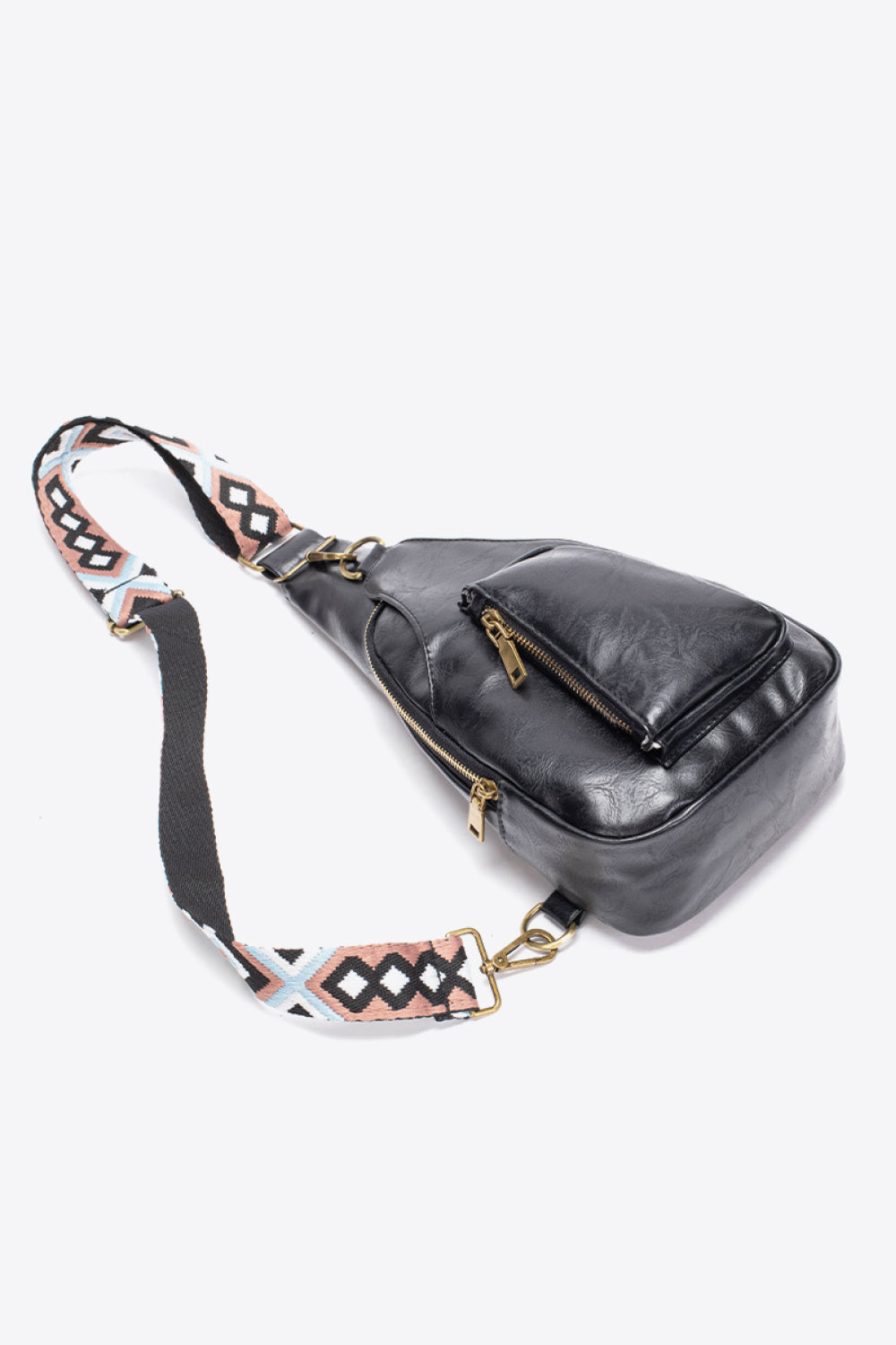 White Smoke All The Feels PU Leather Sling Bag Sentient Beauty Fashions bags &amp; totes