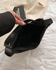 Black Polyester Sling Bag Sentient Beauty Fashions Apparel & Accessories