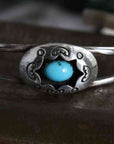 Dark Slate Gray Turquoise Open Bracelet Sentient Beauty Fashions jewelry