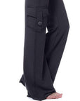 Dark Slate Gray Mid Waist Pants with Pockets