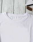 Light Gray XOXO Leopard Round Neck Short Sleeve T-Shirt Sentient Beauty Fashions Apparel & Accessories