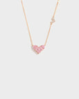 Lavender Heart Shape Rose Gold-Plated Pendant Necklace Sentient Beauty Fashions necklaces