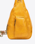 Goldenrod All The Feels PU Leather Sling Bag Sentient Beauty Fashions bags & totes