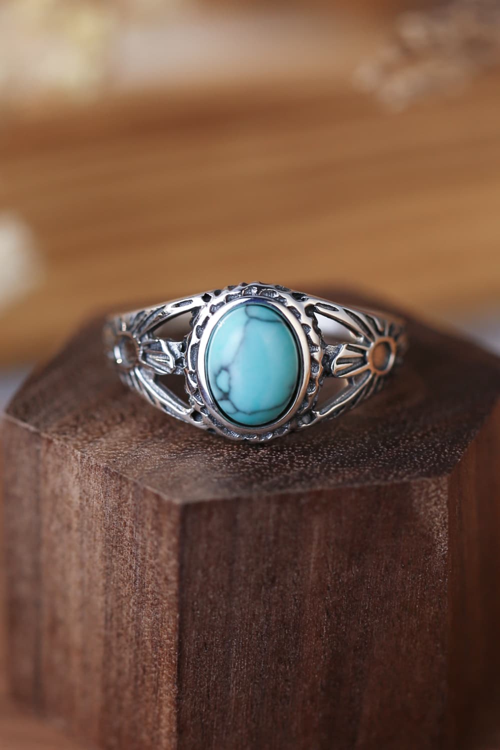 Sienna Turquoise 925 Sterling Silver Ring Sentient Beauty Fashions rings