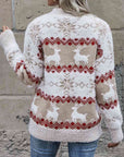 Dark Gray Reindeer & Snowflake Round Neck Sweater Sentient Beauty Fashions Apparel & Accessories
