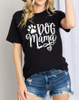 Dark Slate Gray Simply Love Full Size DOG MAMA Graphic Cotton T-Shirt Sentient Beauty Fashions