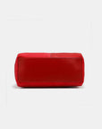 Dark Red Nicole Lee USA Scallop Stitched Boston Bag Sentient Beauty Fashions Apparel & Accessories