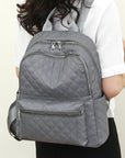 Slate Gray Medium Polyester Backpack Sentient Beauty Fashions *Accessories