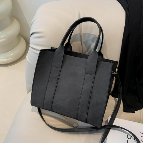 Dark Slate Gray PU Leather Handbag Sentient Beauty Fashions *Accessories