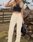 Dim Gray Loose Fit Long Jeans with Pockets Sentient Beauty Fashions Apparel & Accessories