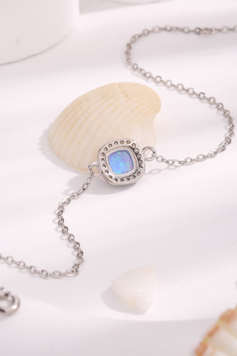 Misty Rose Opal Platinum-Plated Bracelet Sentient Beauty Fashions necklaces