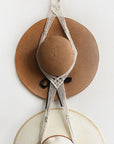 Light Gray Macrame Double Hat Hanger Sentient Beauty Fashions Home Decor