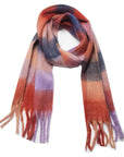 Maroon Fringe Detail Polyester Scarf Sentient Beauty Fashions *Accessories