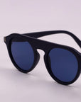 Dark Slate Gray 3-Piece Round Polycarbonate Full Rim Sunglasses Sentient Beauty Fashions Apparel & Accessories
