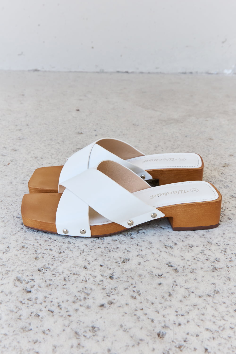 Weeboo Step Into Summer Wooden Clog Mule