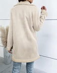 Light Gray Contrast Button Up Lapel Collar Long Sleeve Coat Sentient Beauty Fashions Apparel & Accessories