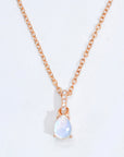 Lavender Moonstone Teardrop Pendant Necklace Sentient Beauty Fashions jewelry