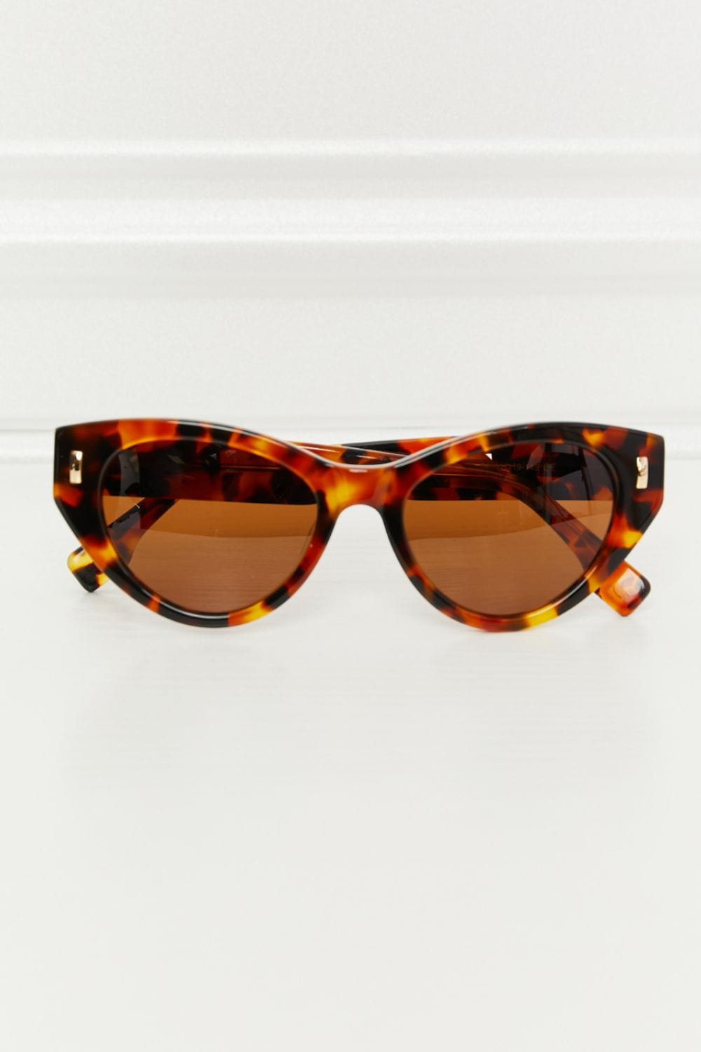 Beige Tortoiseshell Acetate Frame Sunglasses