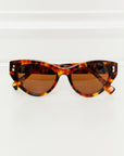 Beige Tortoiseshell Acetate Frame Sunglasses