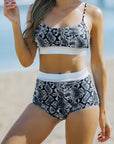 Gray Snakeskin Bikini Set Sentient Beauty Fashions