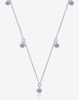 White Smoke Moissanite Rhodium-Plated Necklace Sentient Beauty Fashions jewelry