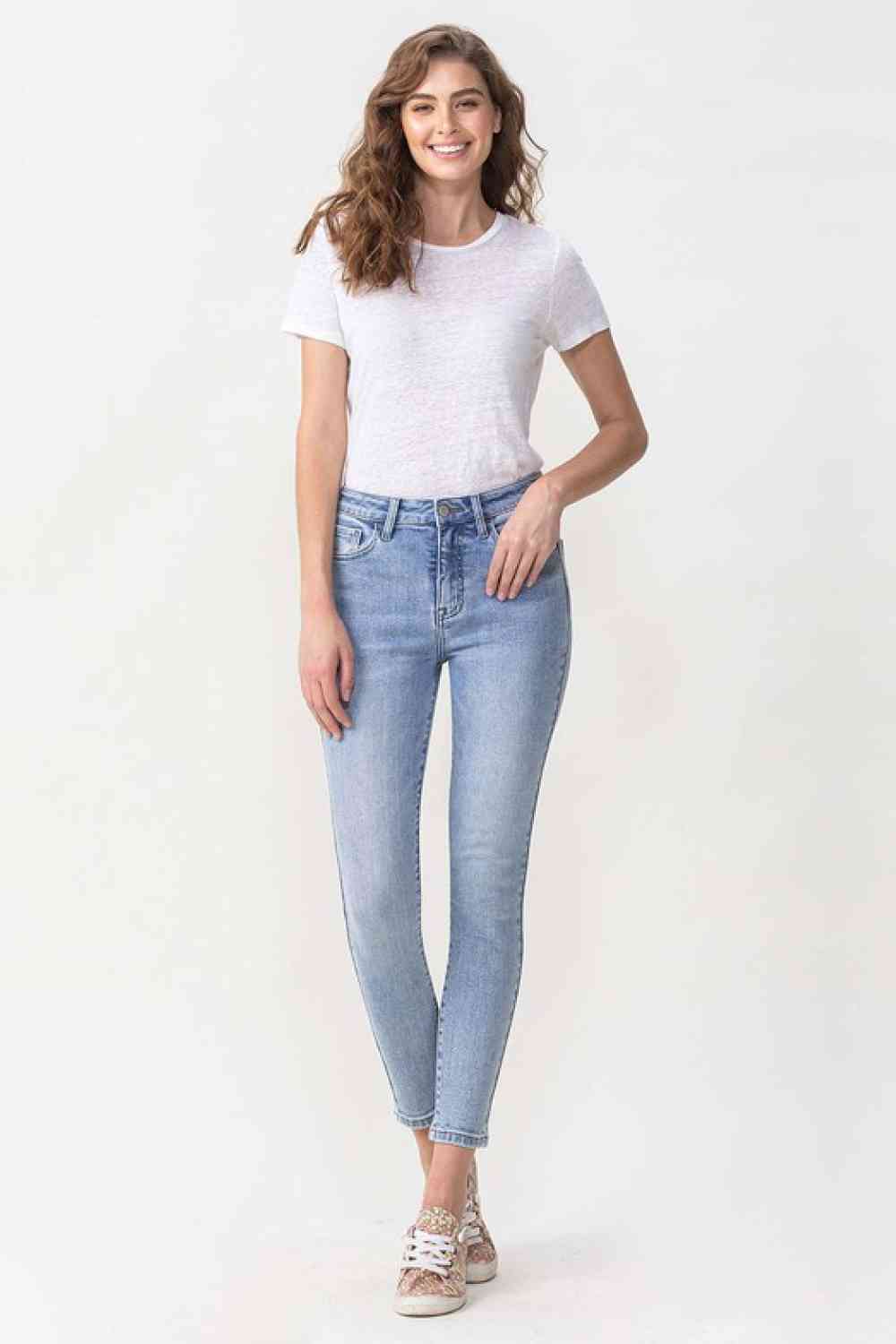 Lavender Lovervet Full Size Talia High Rise Crop Skinny Jeans Sentient Beauty Fashions Apparel &amp; Accessories
