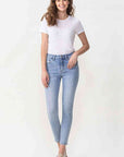 Lavender Lovervet Full Size Talia High Rise Crop Skinny Jeans Sentient Beauty Fashions Apparel & Accessories