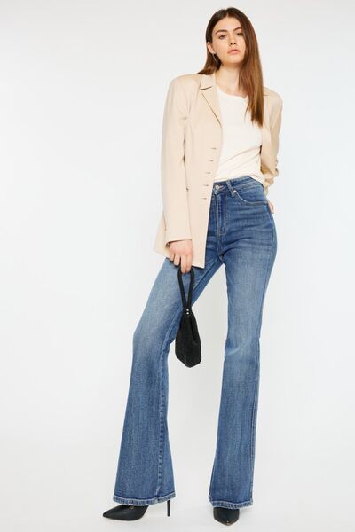 Kancan Cat&#39;s Whiskers High Waist Flare Jeans
