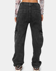 Lavender Straight Jeans with Pockets Sentient Beauty Fashions denim
