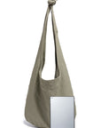 Dim Gray Large Canvas Crossbody Bag