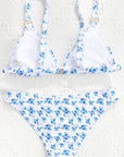 Lavender Floral Ring Detail Bikini Set Sentient Beauty Fashions swimwear