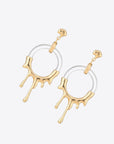 White Smoke Zinc Alloy and Resin Drop Earrings Sentient Beauty Fashions jewelry