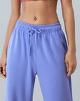 Medium Purple Drawstring Pocketed Active Pants Sentient Beauty Fashions Apparel & Accessories