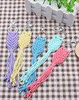 Gray Assorted 4-Pack Handmade Fringe Keychain Sentient Beauty Fashions Apparel & Accessories