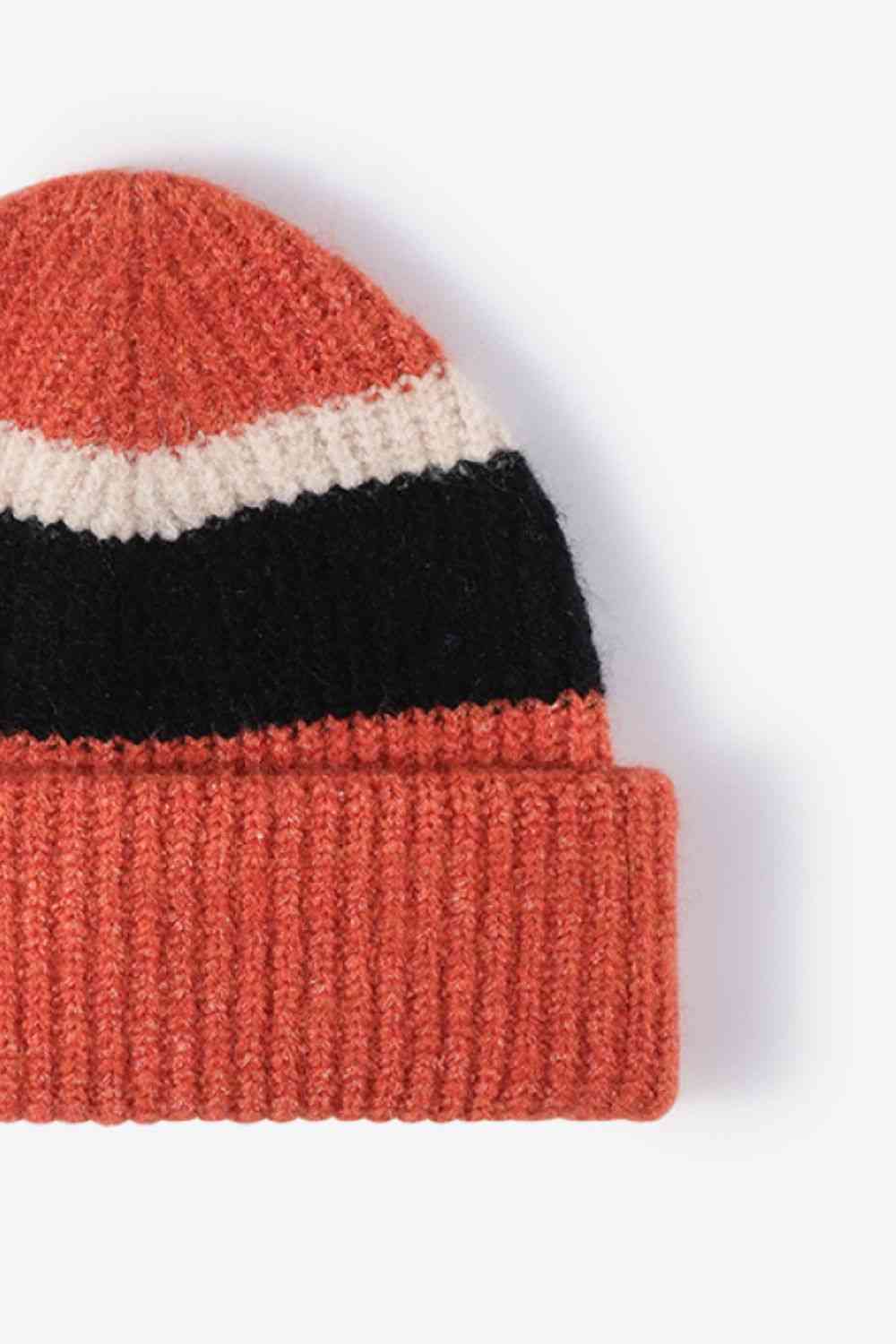 Sienna Tricolor Cuffed Knit Beanie