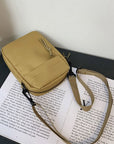 Light Gray Wide Strap Polyester Crossbody Bag Sentient Beauty Fashions Apparel & Accessories