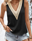 Rosy Brown Textured V-Neck Tank Top Sentient Beauty Fashions Apparel & Accessories