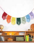 Beige Rainbow Fringe Macrame Banner Sentient Beauty Fashions Home Decor