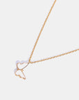 White Smoke Butterfly Pendant Copper 14K Gold-Plated Necklace Sentient Beauty Fashions jewelry
