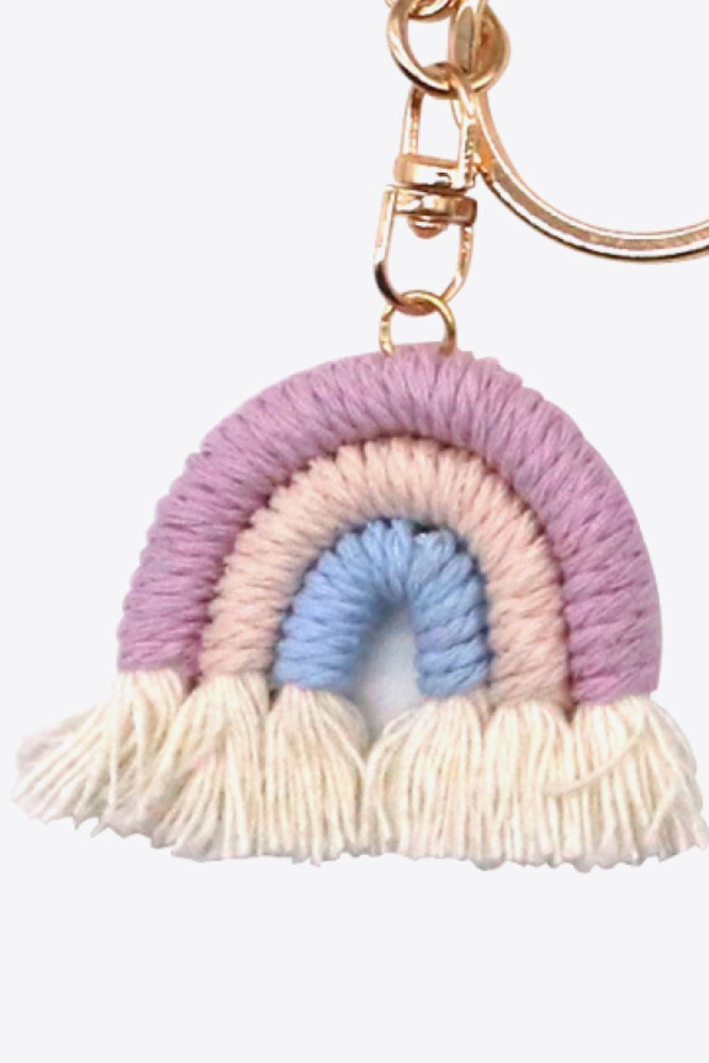 White Smoke Assorted 4-Pack Rainbow Fringe Keychain Sentient Beauty Fashions Apparel &amp; Accessories