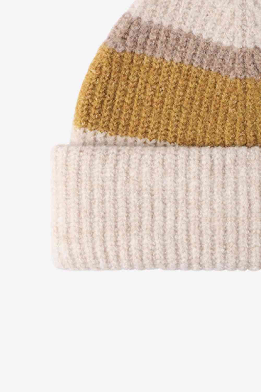 Sienna Tricolor Cuffed Knit Beanie