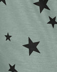 Light Slate Gray Star Print Round Neck Dropped Shoulder Sweatshirt