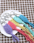 Gray Assorted 4-Pack Handmade Fringe Keychain Sentient Beauty Fashions Apparel & Accessories