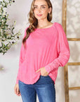 Thistle Zenana Round Neck Long Sleeve Top