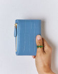Light Gray David Jones Texture PU Leather Mini Wallet Sentient Beauty Fashions Apparel & Accessories