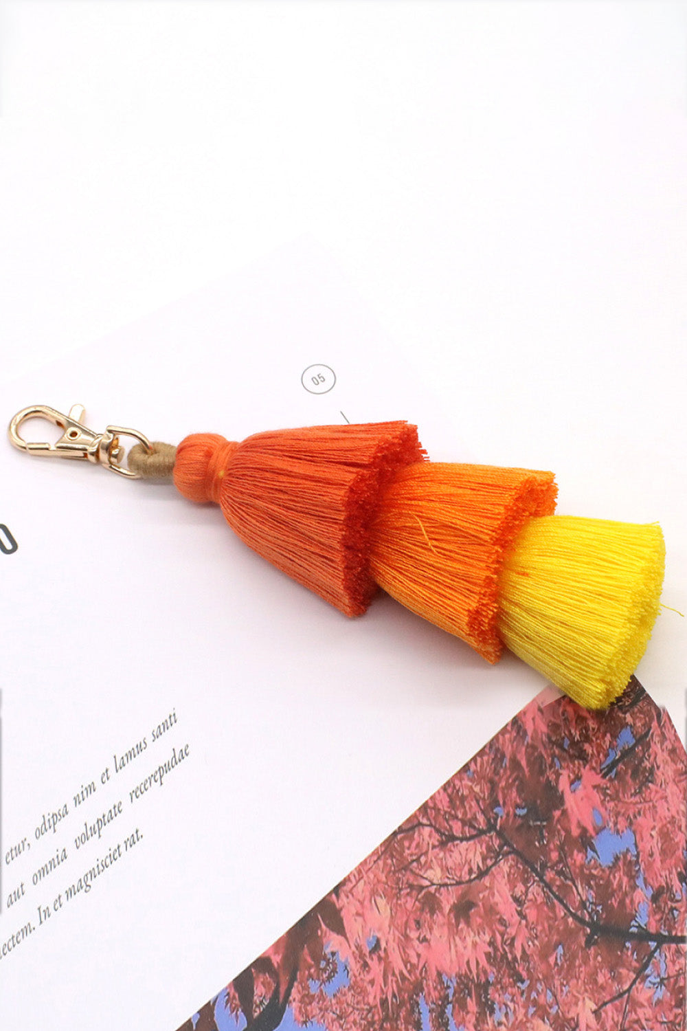 Sienna Assorted 4-Pack Multicolored Fringe Keychain Sentient Beauty Fashions Apparel &amp; Accessories