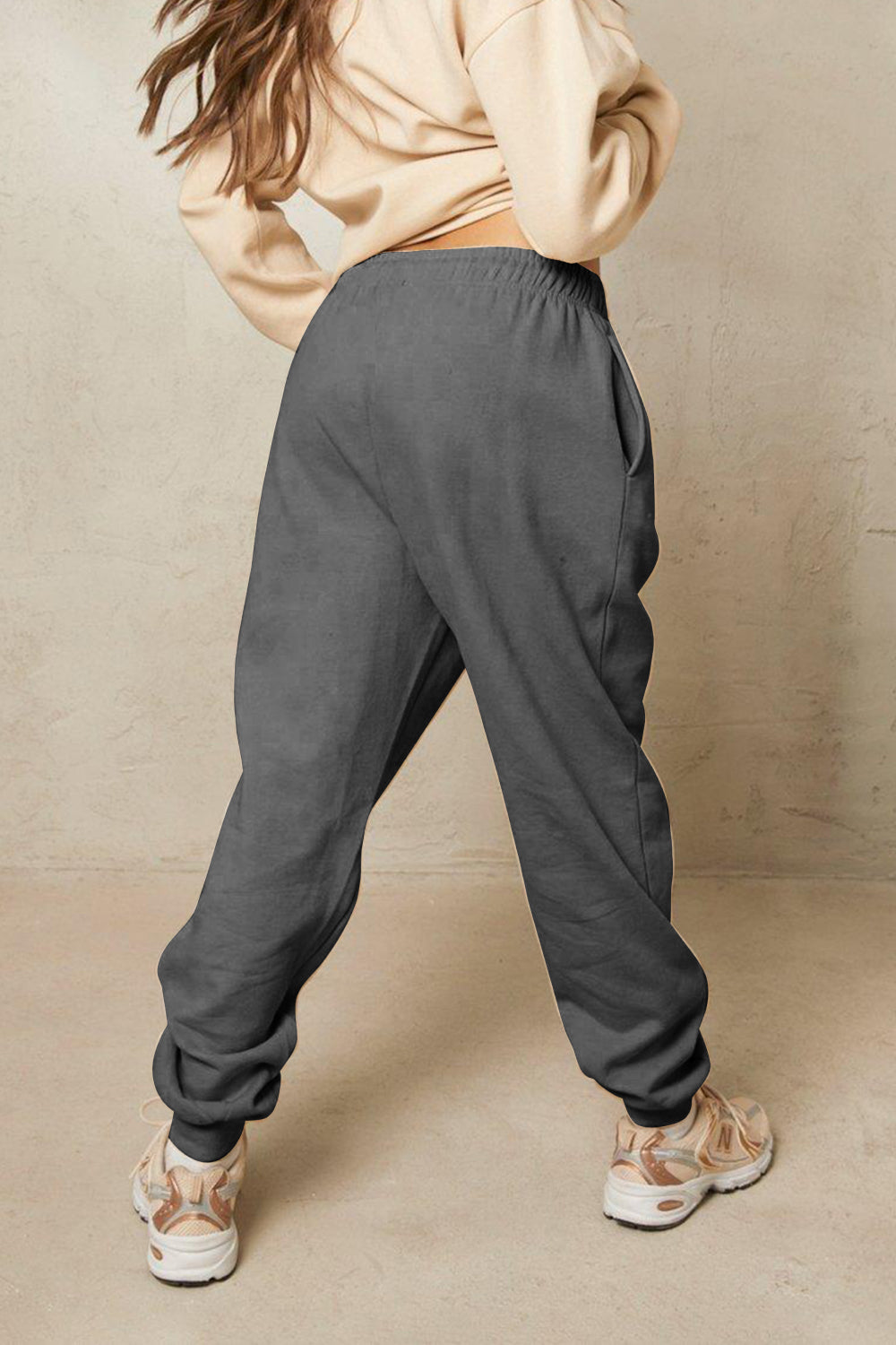 Simply Love Full Size Drawstring Heart Graphic Long Sweatpants